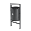 Outdoor Waste Bin with Steel Hat EPOXY Paint
